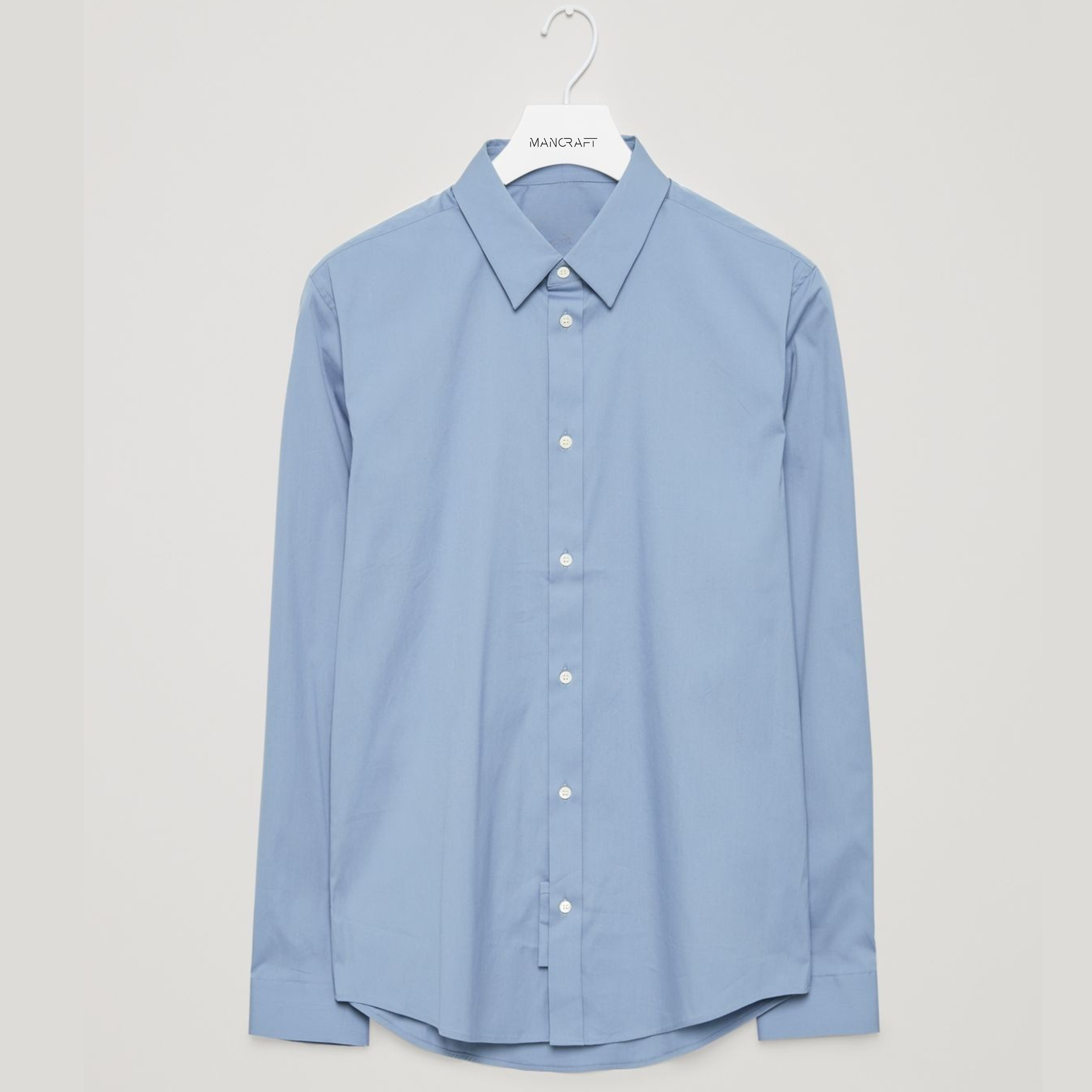 Sky Blue Mens Cotton Full Sleeve Shirt